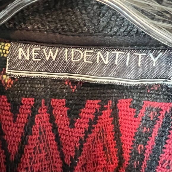 Vintage New Identity Southwest Cropped Gaucho Tapestry Blanket Jacket - Picture 4 of 10